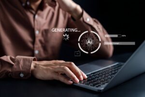AI blog post ideas concept illustration
